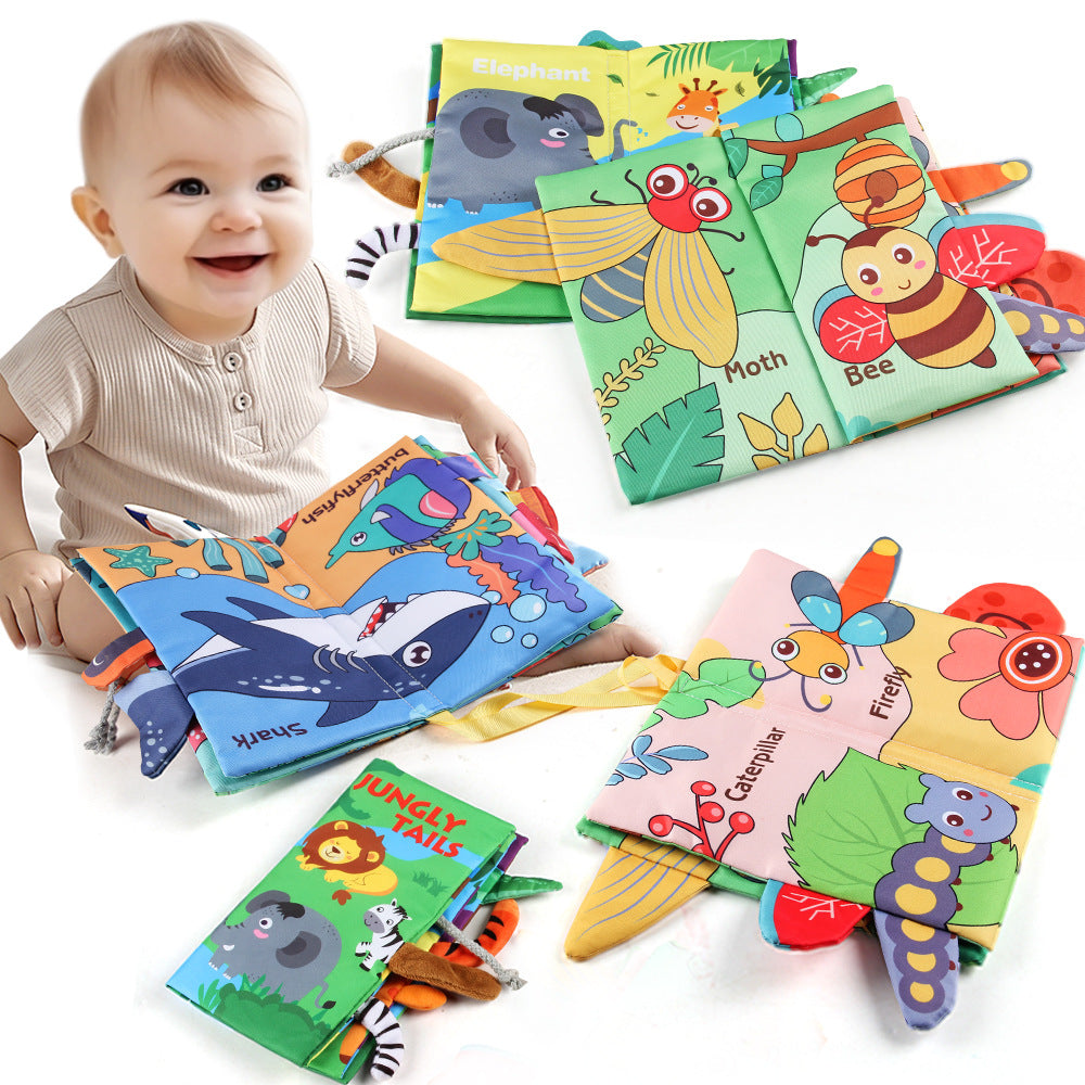 Crinkle tail cloth book for babies