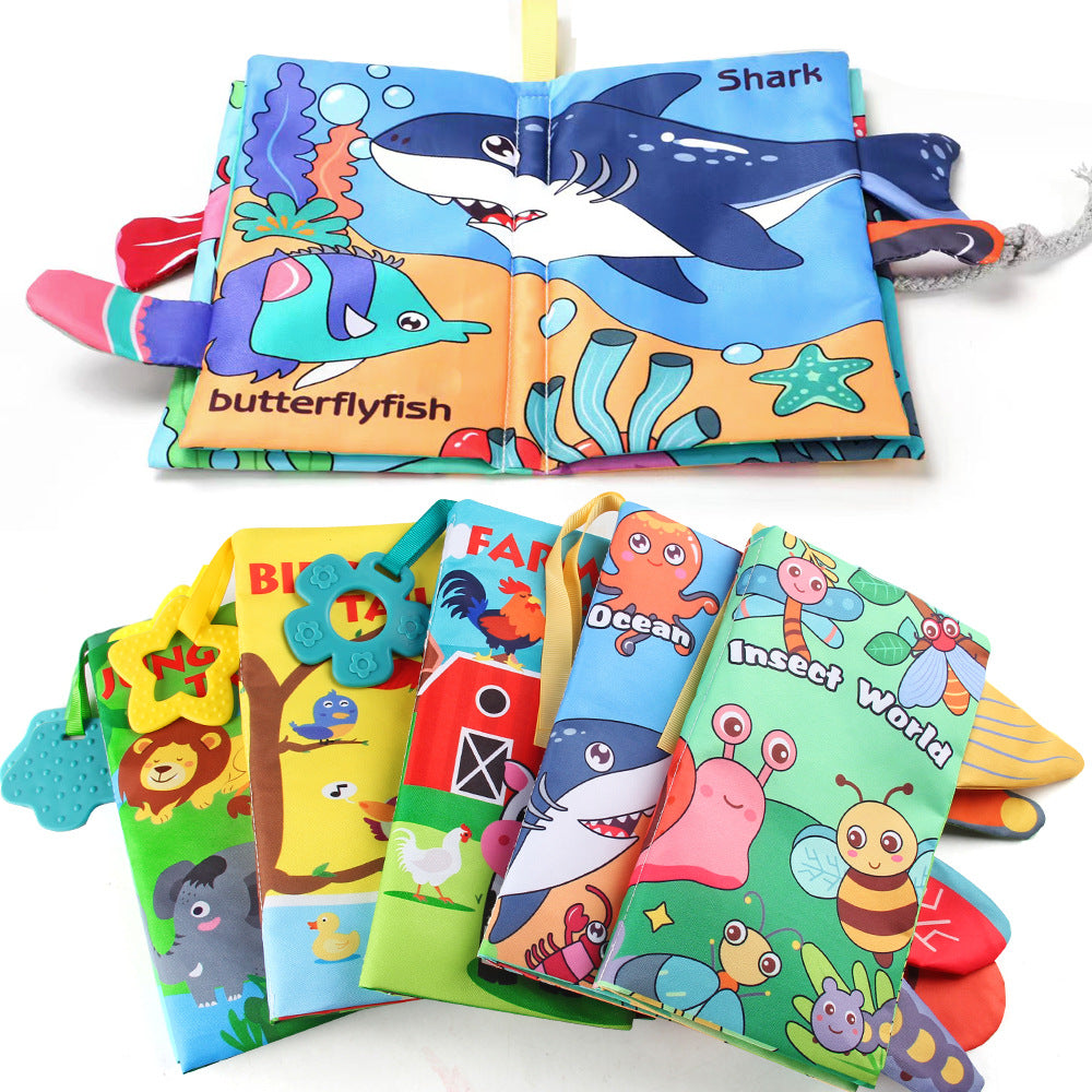 Soft cloth baby book with animal tails – view 10