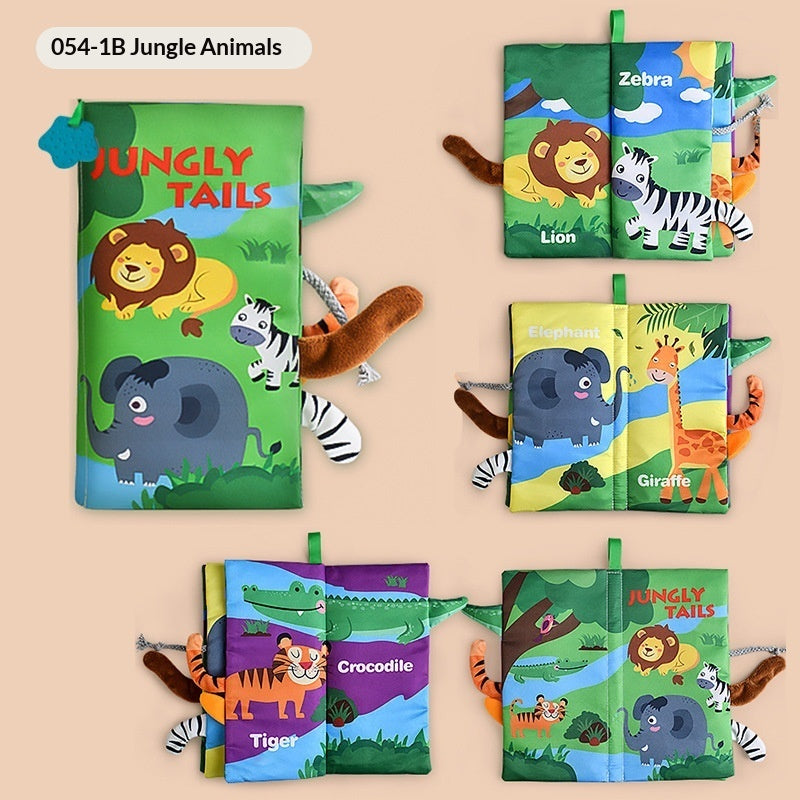 Soft cloth baby book with animal tails – view 2