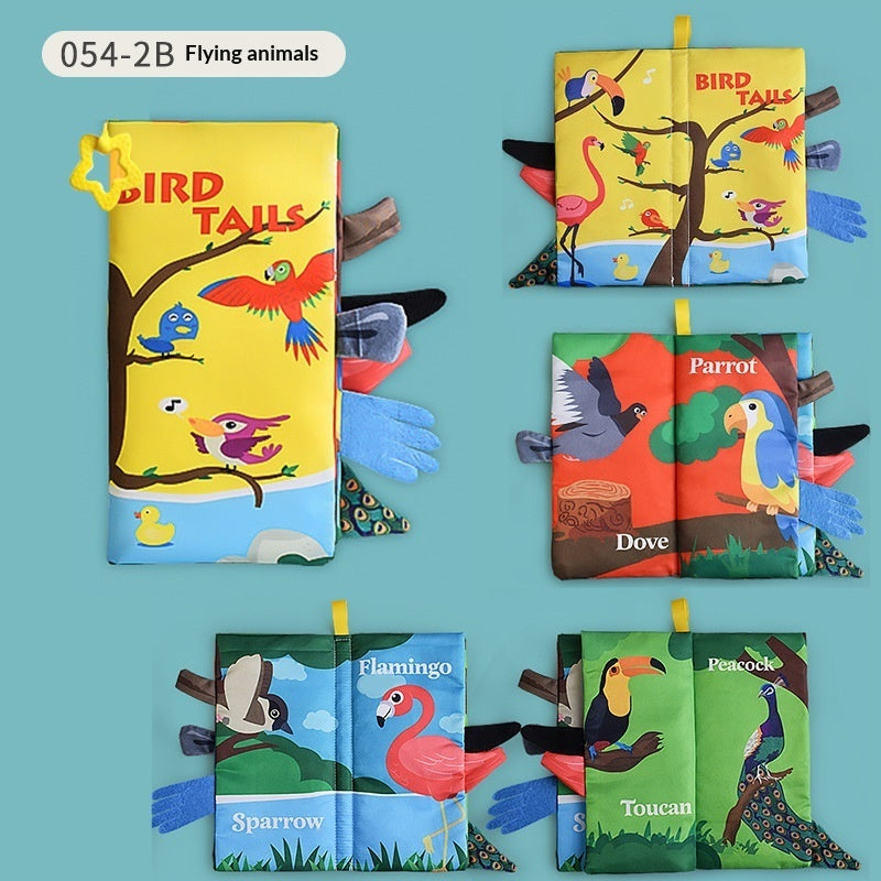 Soft cloth baby book with animal tails – view 8