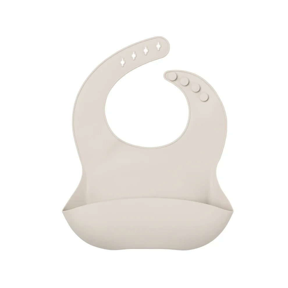 Silicone catch-all baby bib with food pocket – view 4