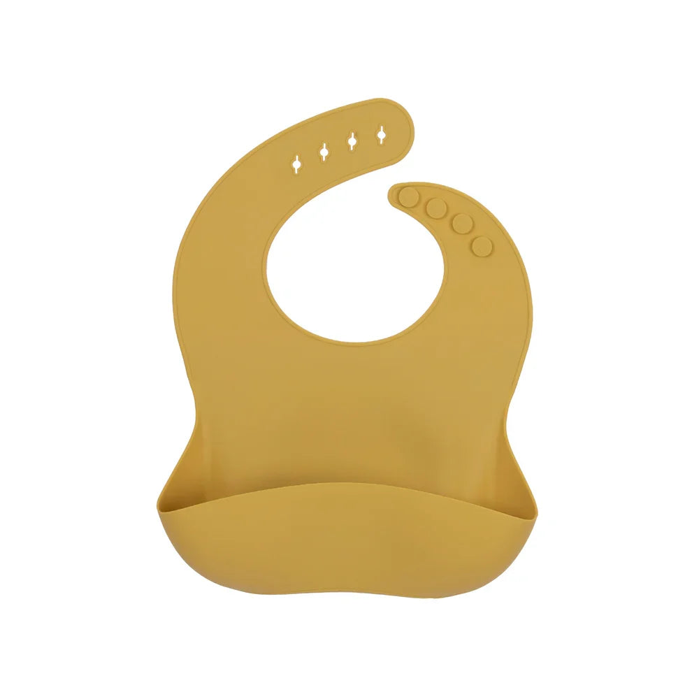 Silicone catch-all baby bib with food pocket – view 5