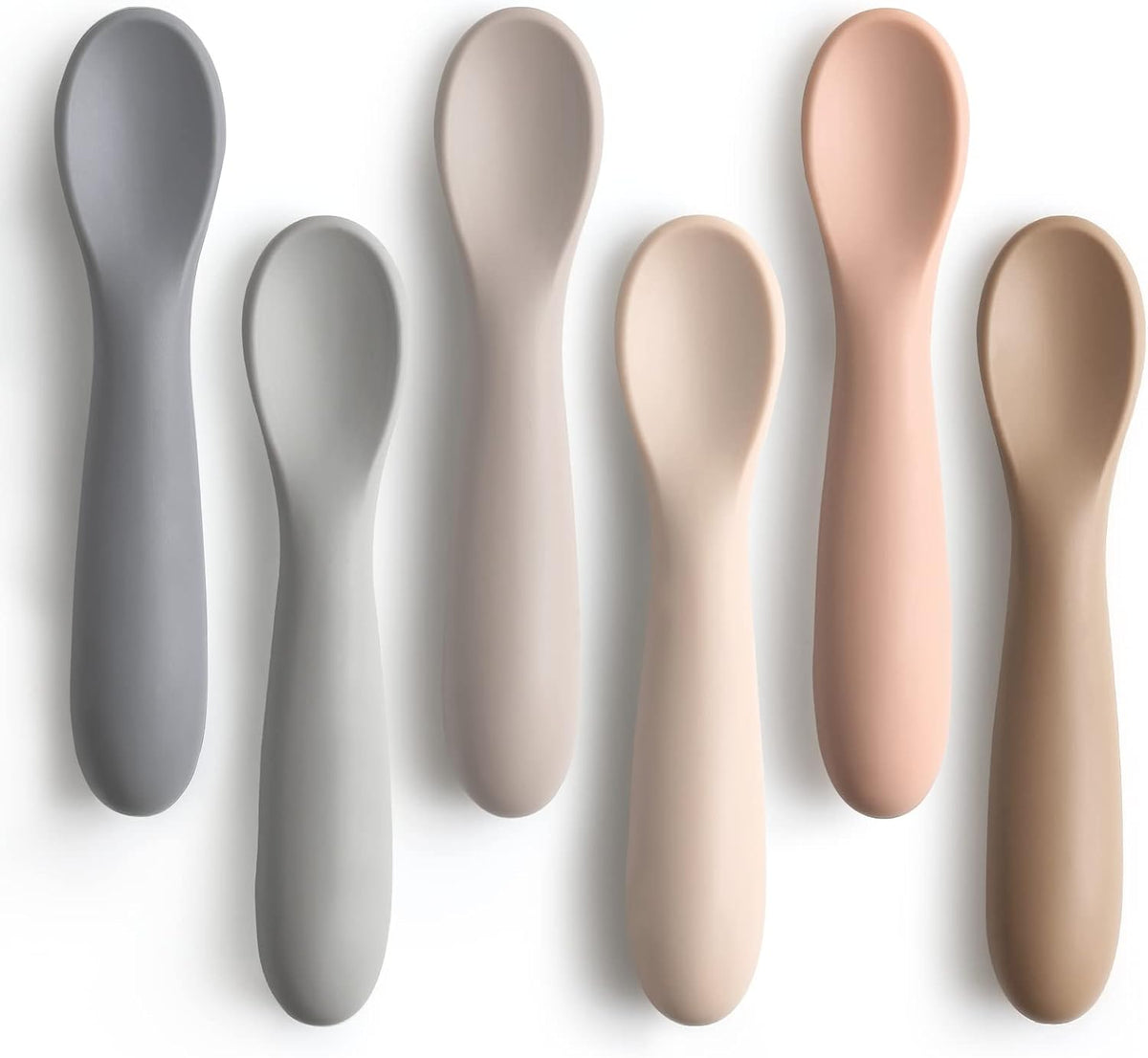 6-pack silicone baby feeding spoons