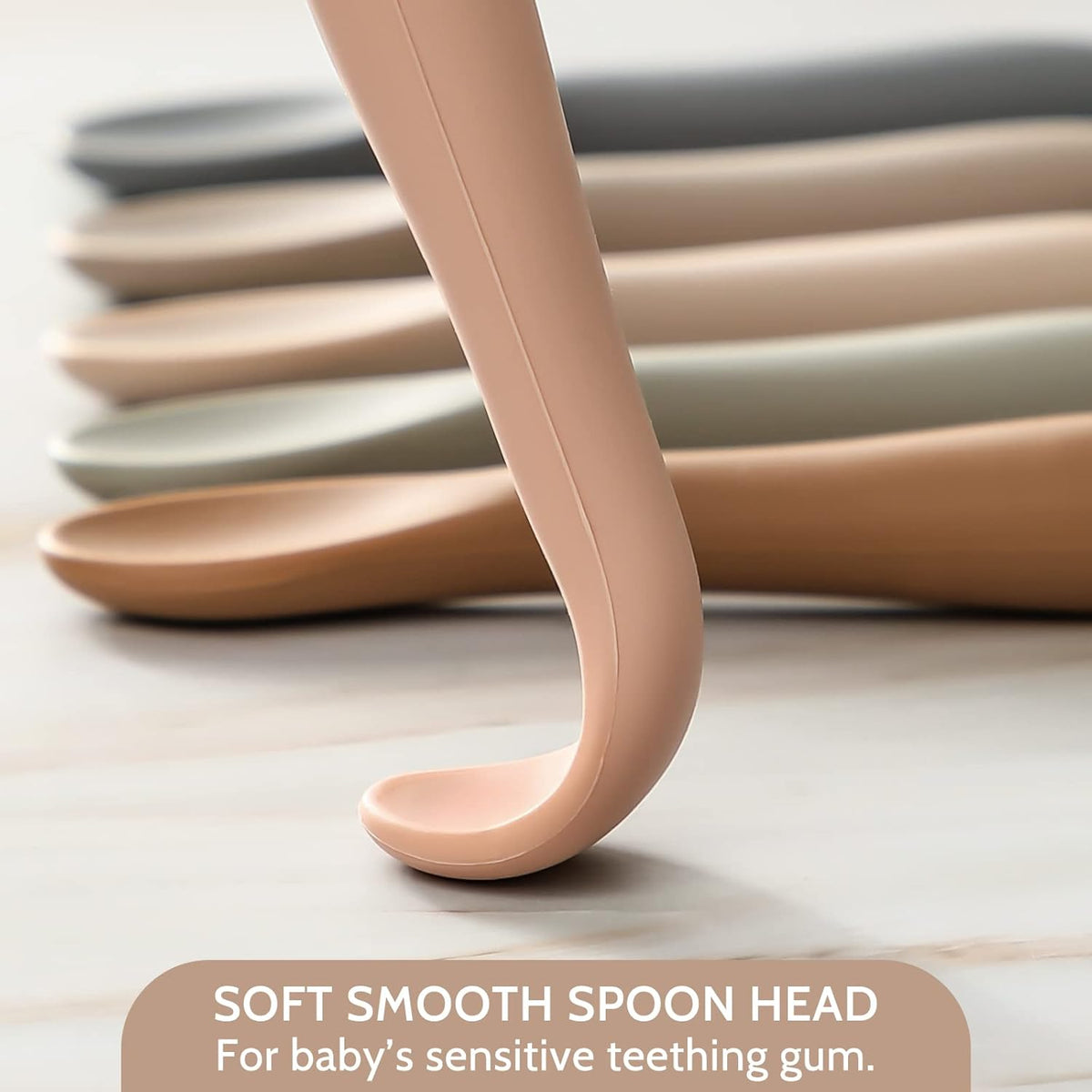 Silicone baby feeding spoons