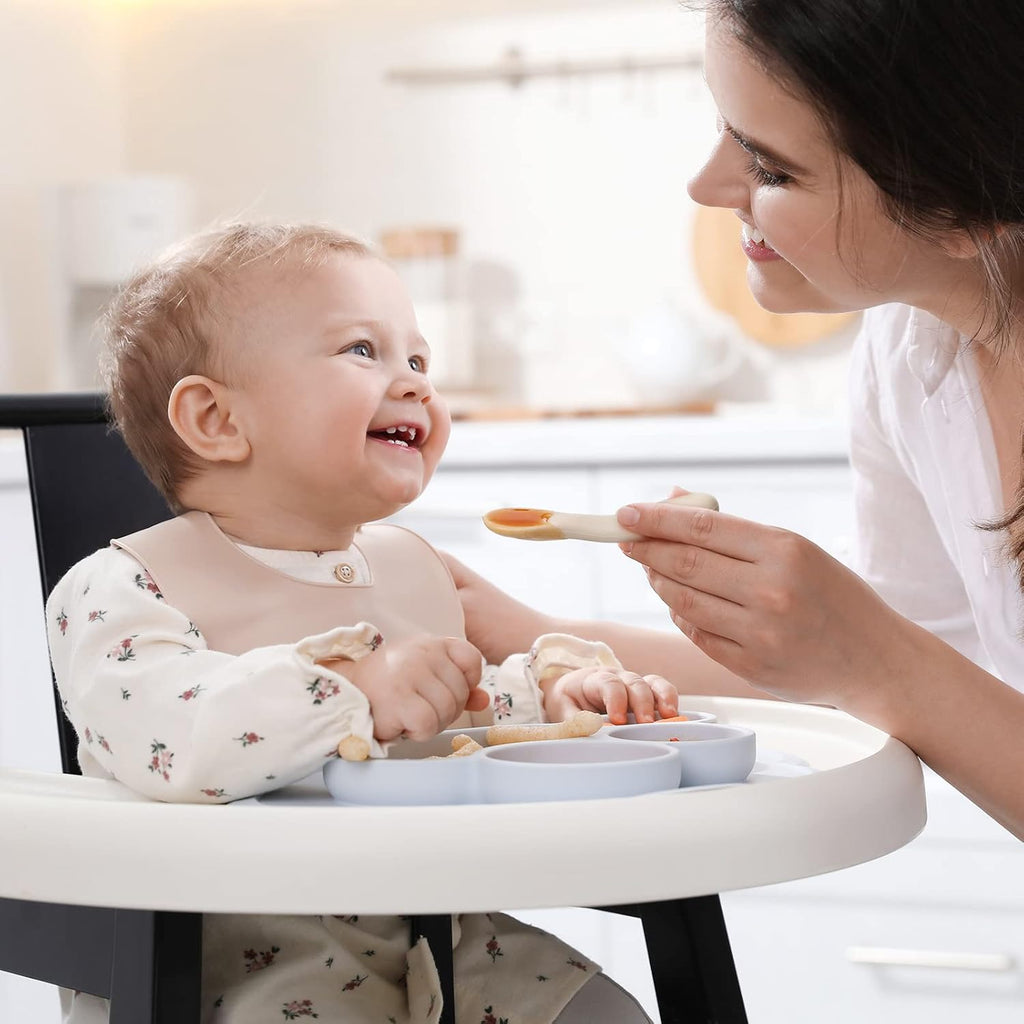 Silicone baby feeding spoons