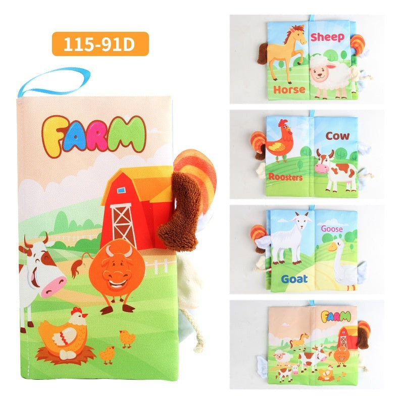 Soft cloth baby book with animal tails – view 14