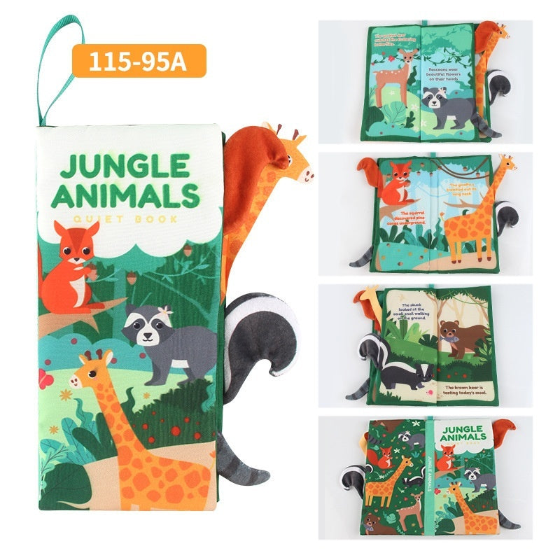 Soft cloth baby book with animal tails – view 6