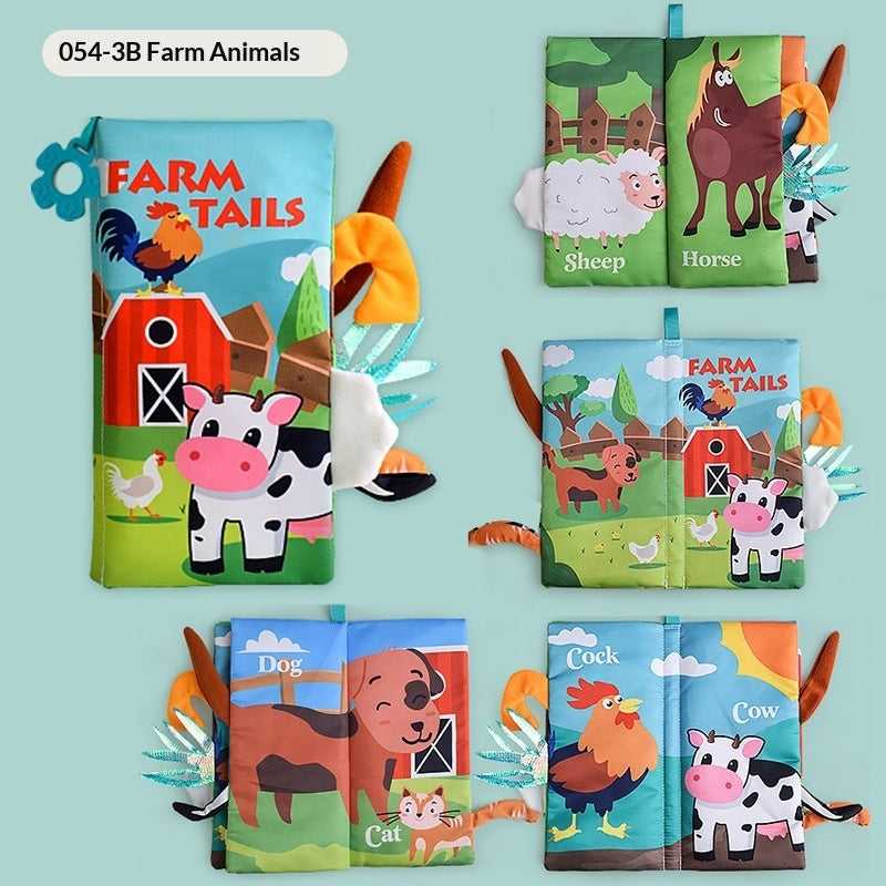 Soft cloth baby book with animal tails – view 9