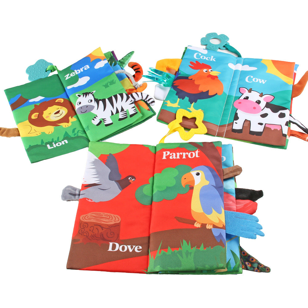 Soft cloth baby book with animal tails – view 4