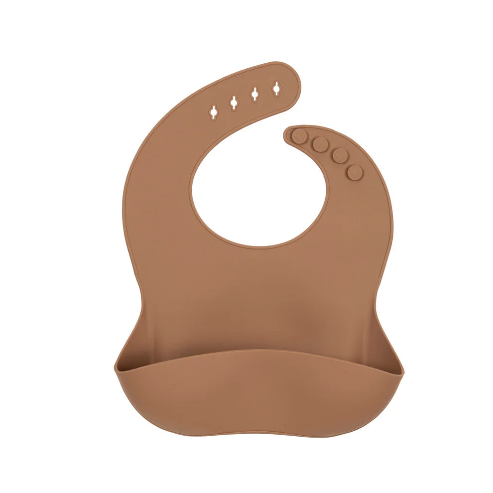 Silicone catch-all baby bib with food pocket – view 8